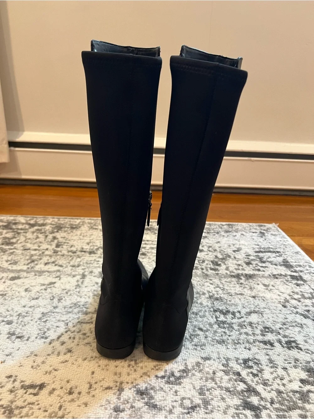 Nine West Black Over-the-Knee Leather Riding Boots